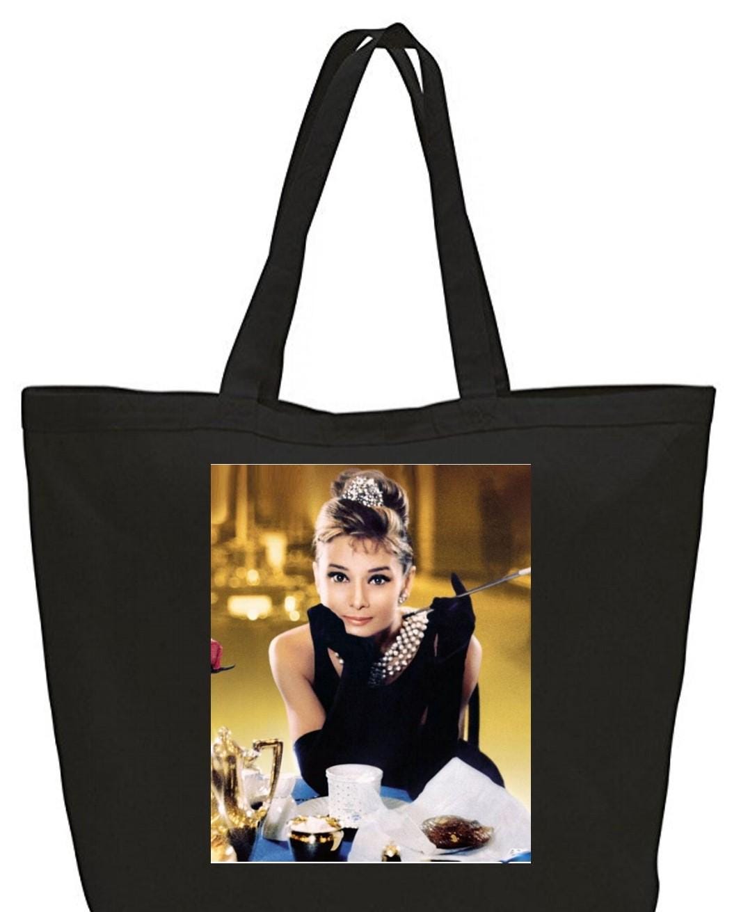 Audrey Hepburn Tote Bag With Zipper Closure
