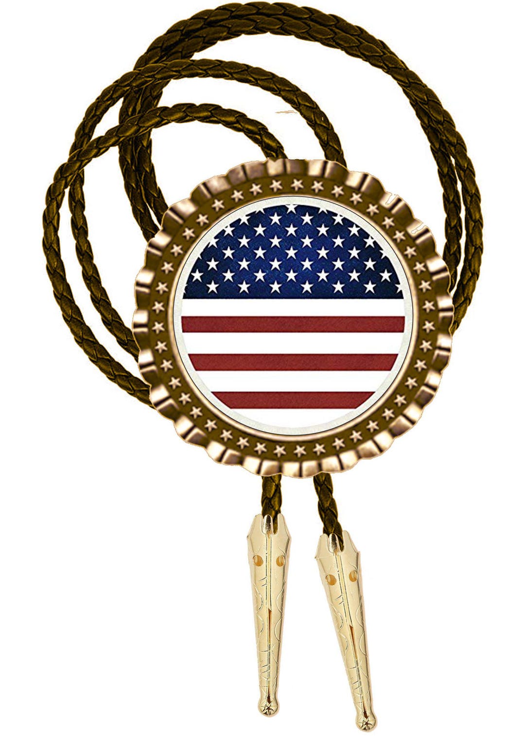 Bolo Flag Rms American Flag Bolo Tie Birthday Gift, Photo Bolo Tie . All Brass ...
