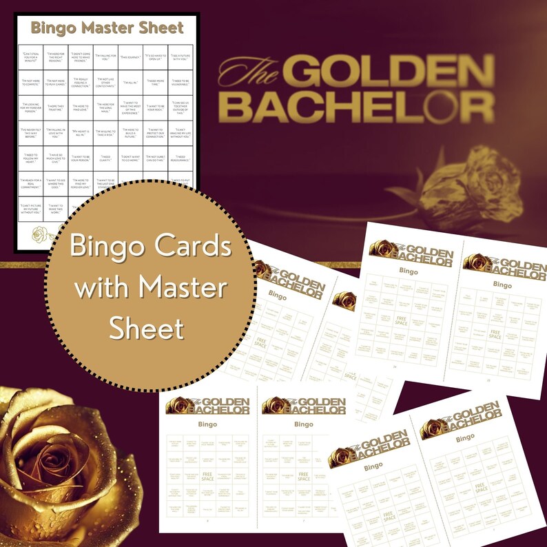 The Golden Bachelor Watch Party Bundle Bracket Bingo Bonus Points