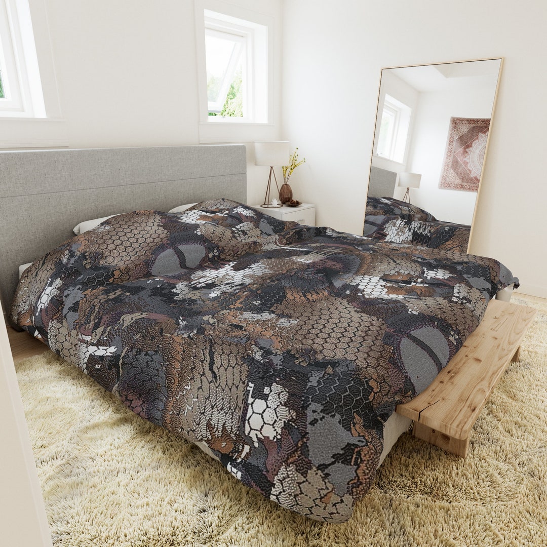 Camo Duvet Cover With Real Hunting Camouflage Sitka Optifade Etsy New
