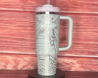 Palm Trees & Beach 30oz Stanley tumbler