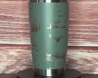 Duck Pond 20oz YETI Rambler | Engraved Duck Hunting Tumbler | Gift for Hunters