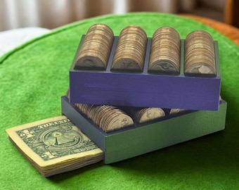 Quarter Poker Rack | Coin Holder | 3D Printed Game Bank