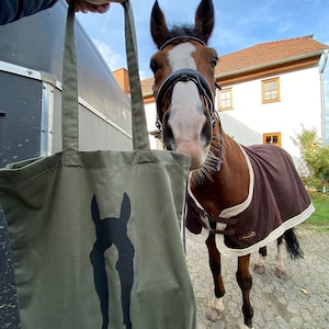 Stofftasche Pferde Portrait Baumwolle| Jutebeutel| Pferd| personalisiertes Pferde Portrait| Geschenkidee| Pferdemädchen| Tasche Pferd