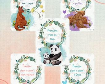 Cartes étapes -Bébé et Bébé Prématuré / Milestone cards - Baby and Preemie Baby