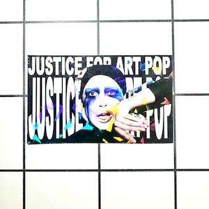 Lady Gaga Justice holographique pour ART POP Sticker