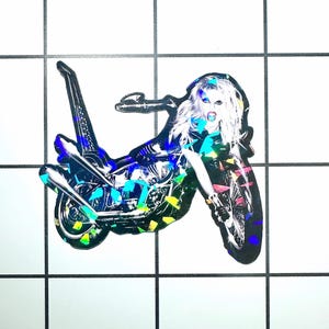 Lady Gaga holographique emblématique Born this way Moto Sticker
