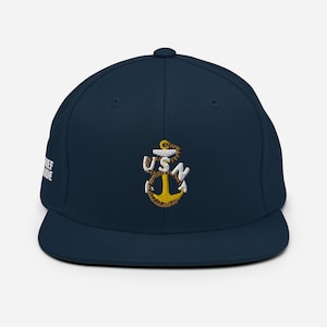 Navy Chief Old School Anchor Snapback Hat