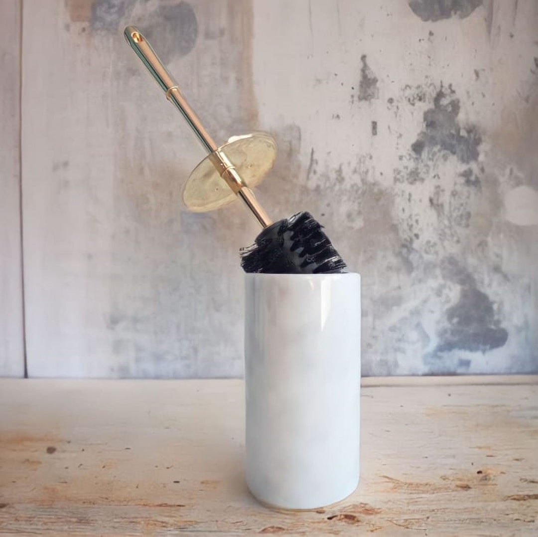 Marble Toilet Brush Holder / Toilet Brush / Bathroom Toilet Bowl Brush