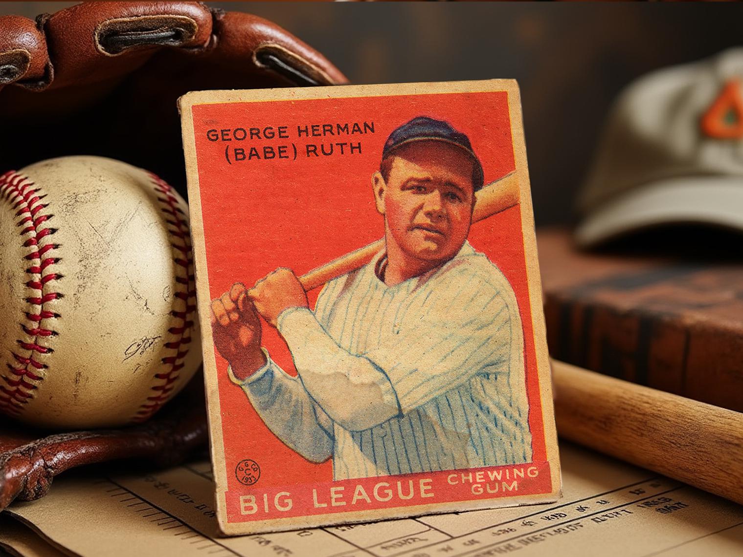 1933 Goudey Babe Ruth #149 Baseball Card - Hand-aged Reprint Faithful ...