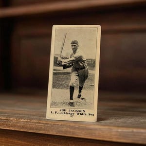 1915/16 M101-5 Sporting News Joe Jackson Baseball Card - Faithful Hand-Aged Reprint, Iconic Collectible for Fans