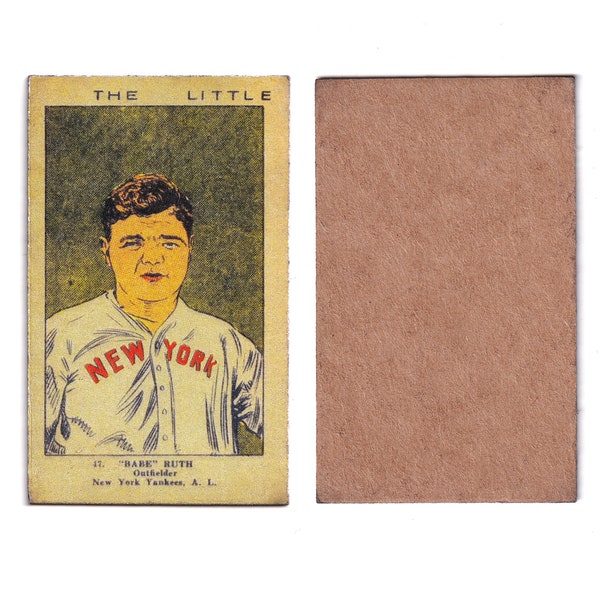 Vintage Babe Ruth 1923 W515 Strip Card Reprint - Baseball Memorabilia