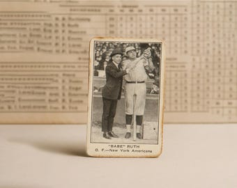 1921 Babe Ruth E121 American Caramel "holding Bird" Aged Baseball Card Reprint - Rare Vintage Collectible Gift - Etsy 1921 Babe Ruth E121 American Caramel "holding Bird" Aged Baseball Card Reprint - Rare Vintage Collectible Gift - Etsy