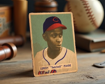 1949 Bowman #224 Satchel Paige Hand-Aged Reprint Baseball Card - One-of-a-Kind Collectible for Fans of Baseball History