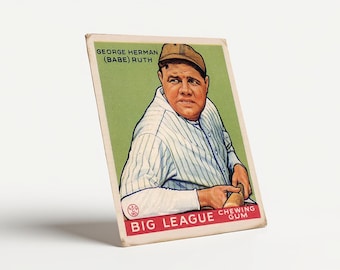 1933 Goudey Babe Ruth #181 Baseball Card Reprint - Iconic Hand-Aged Collectible from the Legendary Goudey Gum Set
