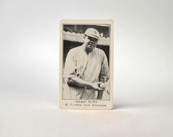 1921 Babe Ruth E121 American Caramel Baseball Card Replica Hand Aged Vintage Reprint Collectible Memorabilia Rare Rendition