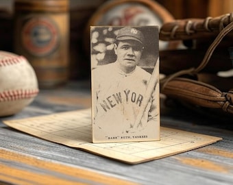 Babe Ruth Baseball Card Reprint: 1921 E253 Oxford, Hand-Aged