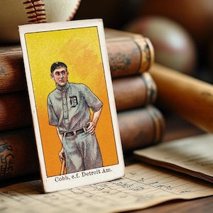 1909 E101 Ty Cobb Card - Hand-Aged Reprint Featuring Baseball&#39;s &quot;Georgia Peach&quot;