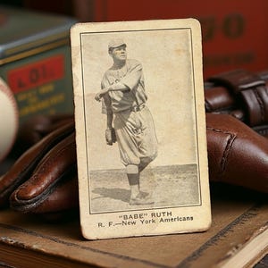 ベーブ・ルース - 1920 - ヤンキースの伝説 - カラー印刷!!!! - Etsy 日本