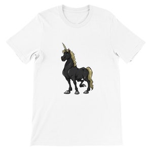 Badass Unicorn - Premium Unisex T-Shirt mit Rundhalsausschnitt