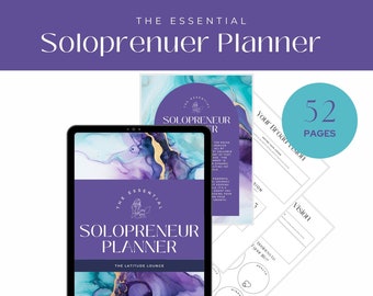 Small Business Planner | Entrepreneur Planner | Essential Soloprenuer Planner | Work From Home | Printable Business Journal | Side Hustle