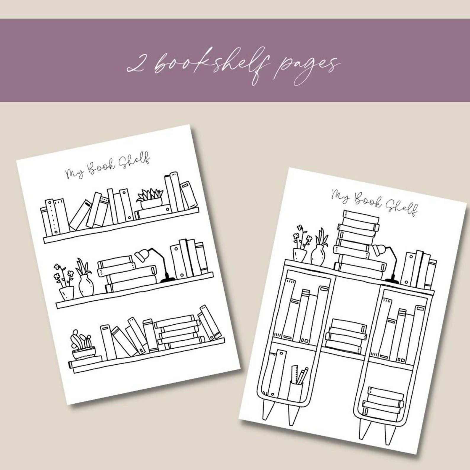 Book Reading Planner - Printable Book Journal - Book Review Template ...