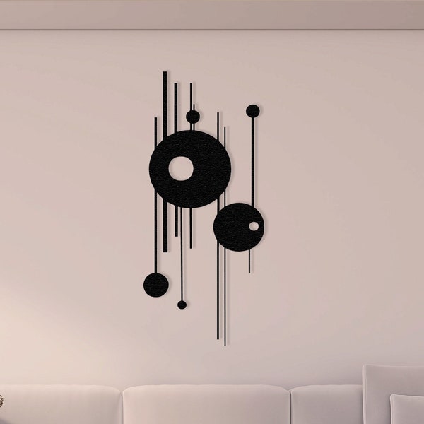Arte de pared de Metal de estilo moderno de lujo, arte de pared geométrico, decoración de pared de Metal abstracta, decoración Simple sobre la cama, decoración moderna