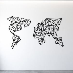 wereldkaart kunst aan de muur metalen wereldkaart continenten wereldkaart metalen muur kunst kaart kunst 3D-kaart kantoor aan huis kunst woondecoratie grote wereldkaart decor