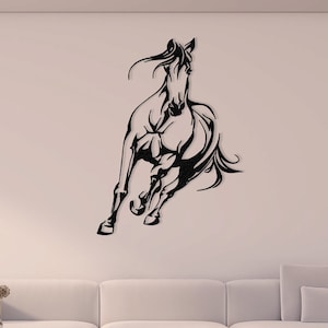 Horse Gifts Metal Wall Art Animal Decor Horse Lover Gift Metal Sign Running Horse Decor Extra Large Hanging Farmhouse Art Interior Design