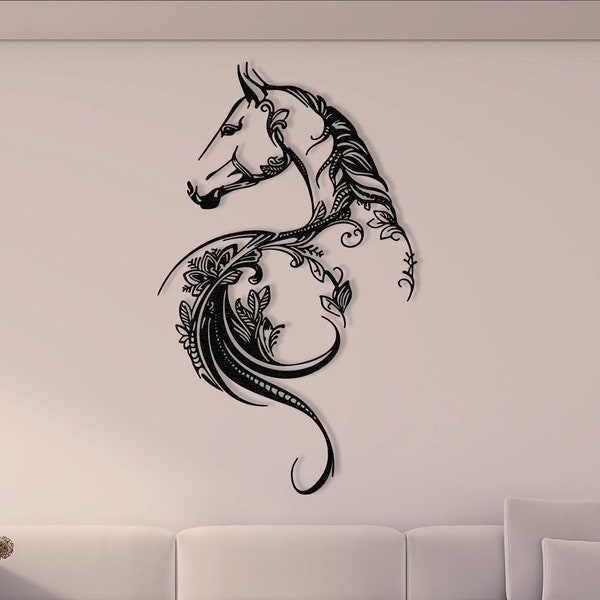 Horse Gifts Metal Wall Art Animal Decor Farmhouse Wall Art Horse Lover Gift Metal Sign Extra Large Hanging Farmhouse Wall Art Modern Unique