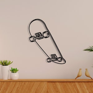 Skateboard Metal Wall Decor Art Skateboard Art Teen Room Decor Skater Decor Skate Lover Gift Birthday Gifts Home Decor