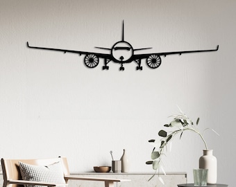 Airplane Metal Wall Art, Nursery Decor, Plane Silhouette Home Sign