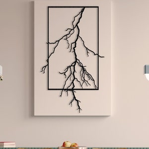 Lightning Wall Art Lightning Bolt Art Metal Wall Decor Unique Gift Birthday Gifts Home Decoration Metal Sign Wall Art Office Decor unique