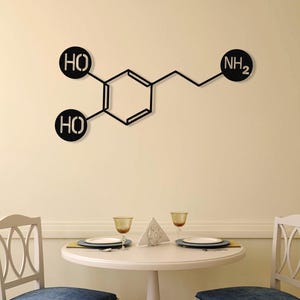 Dopamine Decor Wall Art Metal Wall Art Chemistry Gift Room Decor For Teens ModernArt Science Art Chemical Wall Decor Geometric Decor Science