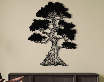 Tree Decor Metal Wall Art Tree Decor Extra Large Metal Africa Decor Natural Tree Decoration tree of life Home Decor Outdoor Decor Tree Art