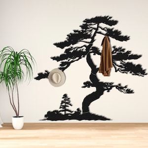 Hook Coat Rack Holiday Gift Large Tree Hanger Coat Hanger Extra Large Coat Rack Metal Wall Art Metal Wall Hanger Modern Coat Rack