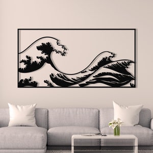 Great Wave Metal Wall Art Wave Off Kanagawa Wave Wall Art vakantie decor vakantie cadeau Home decor kantoor decor oceaan geschenken Hokusai Katsushika