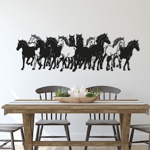 Horse Decor Metal Wall Art Horse Metal Art Running Horses Art Horse Sign Farmhouse Decor Home Decoration Housewarming Gift Animal Decor Art