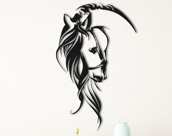 Horse Head Metal Wall Art Metal Horse Sign Metal Wall Art Horse Gifts Horse Gift Horse Lover Gifts Metal Sign Extra Large Hanging Farmhouse