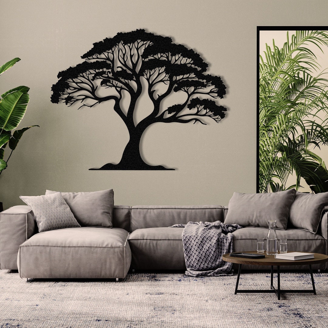 Tree Decor Metal Wall Art Tree Decor Extra Large Metal Africa Decor ...