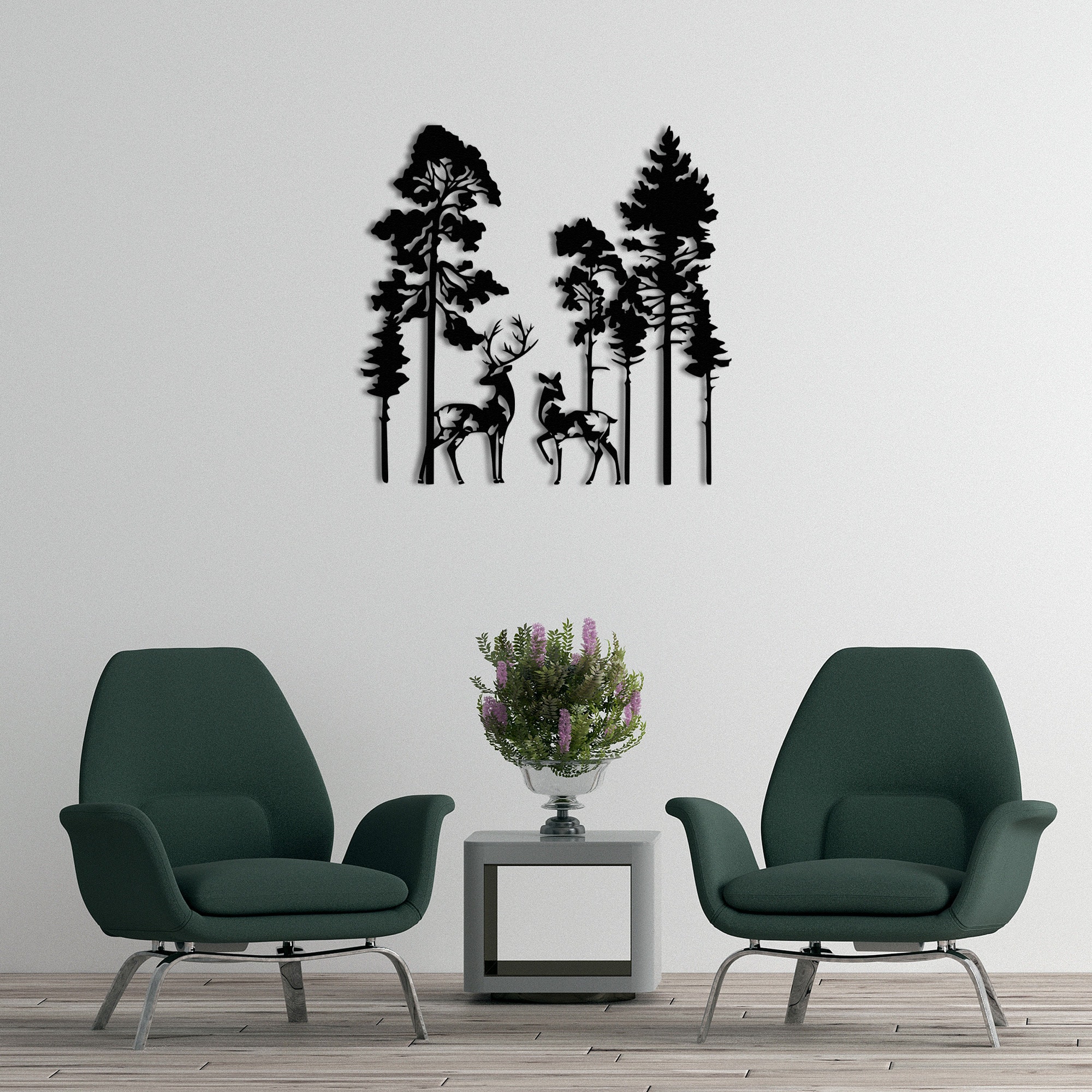 Tree Decor Metal Wall Art Tree Decor Extra Large Metal Deer Decor ...