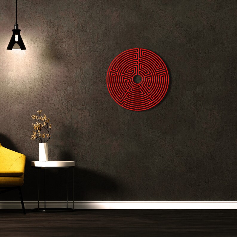 Labyrinth Metal Wall Decor Big Maze Art Unique Wall Decor Creative ...