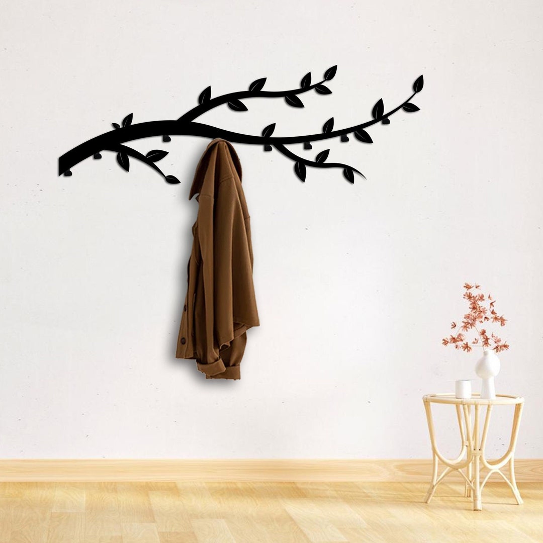 Metal Coat Rack Door Sign Welcome Home Art Clothing Rack Coat Hanger ...