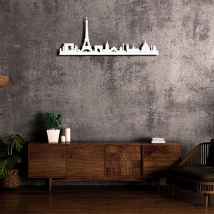 Paris Wall Art Metal Wall Decor Office Decor Modern Art Large Wall Art Travel Gift Trendy Wall Art Outdoor Metal Wall Art Geometric Wall Art image 6