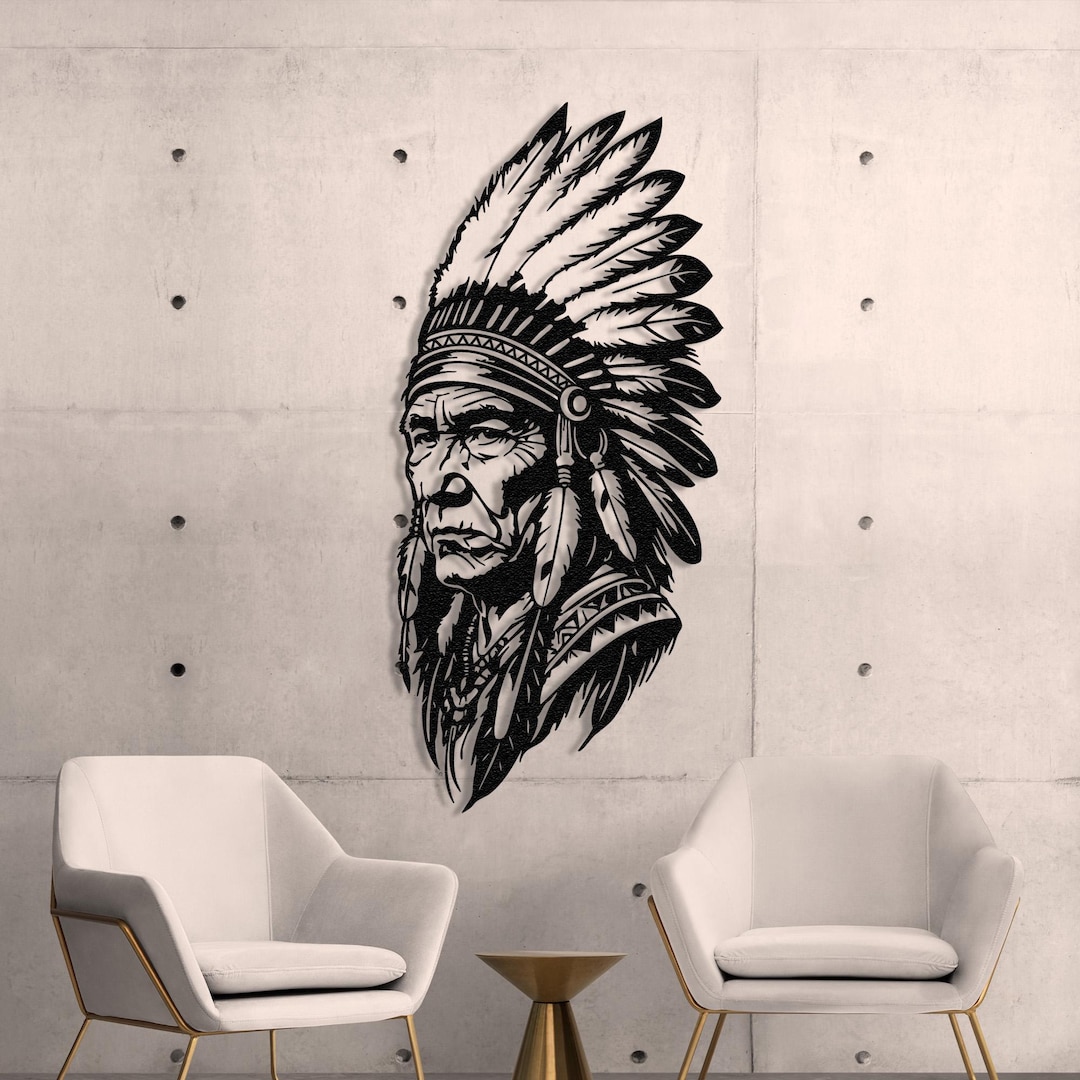 Native American Art Indian Gifts American Indian Decor Metal Wall