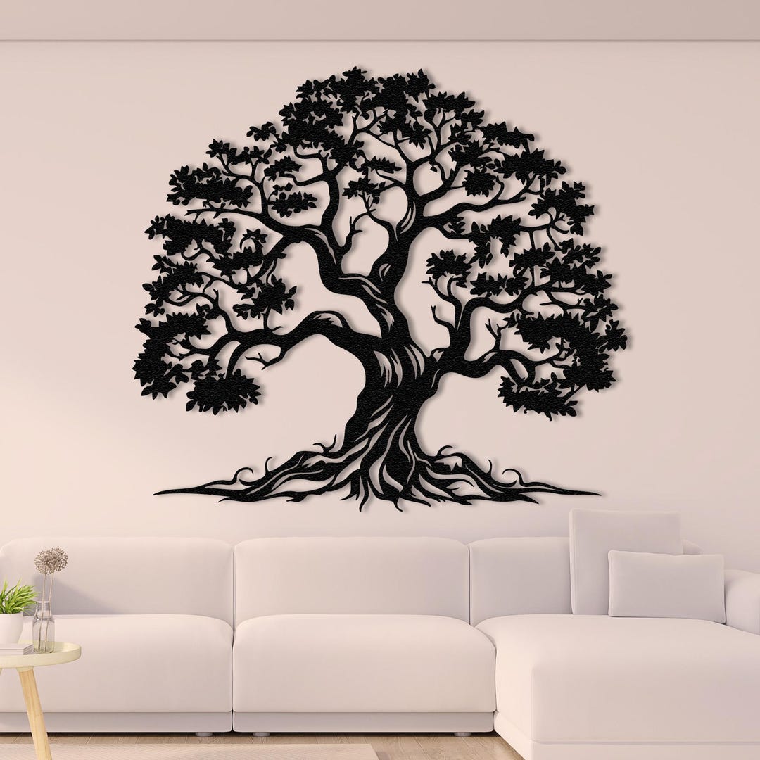 Oversize Tree of Life Metal Wall Art, Tree Decor Wall Hangings, Modern ...