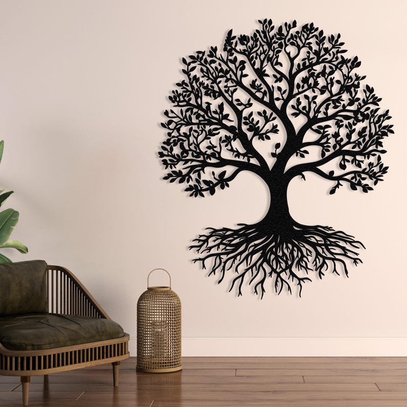 Oversized Metal Pine Tree Wall Decor Pine Trees Metal Wall Art Nature ...