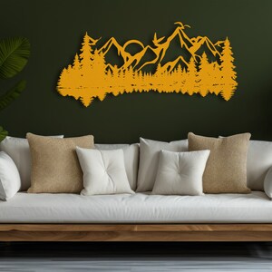Mountain Art Mountain Forest Metal Wall Decor Metal Wall Art Extra ...