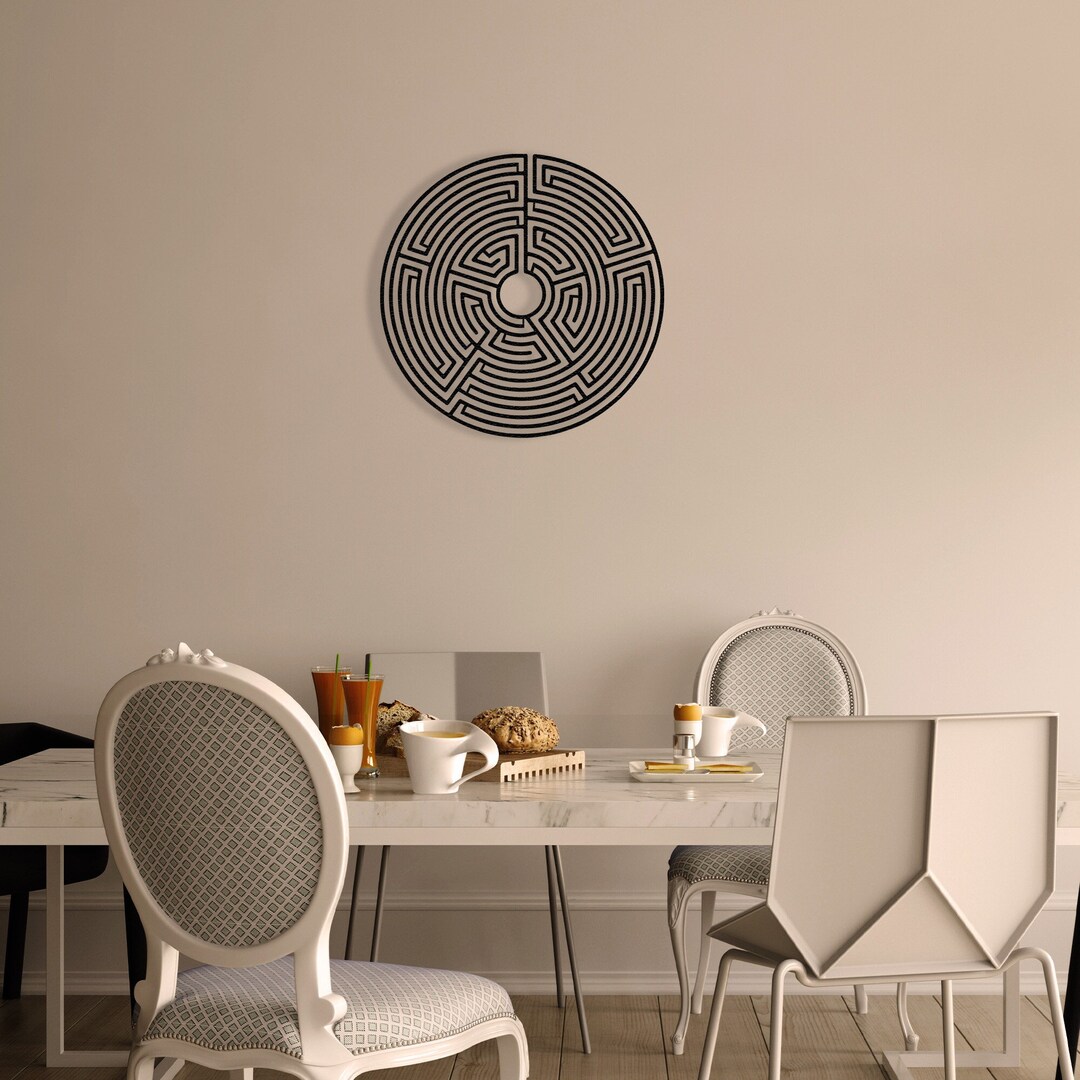 Labyrinth Metal Wall Decor Big Maze Art Unique Wall Decor Creative ...