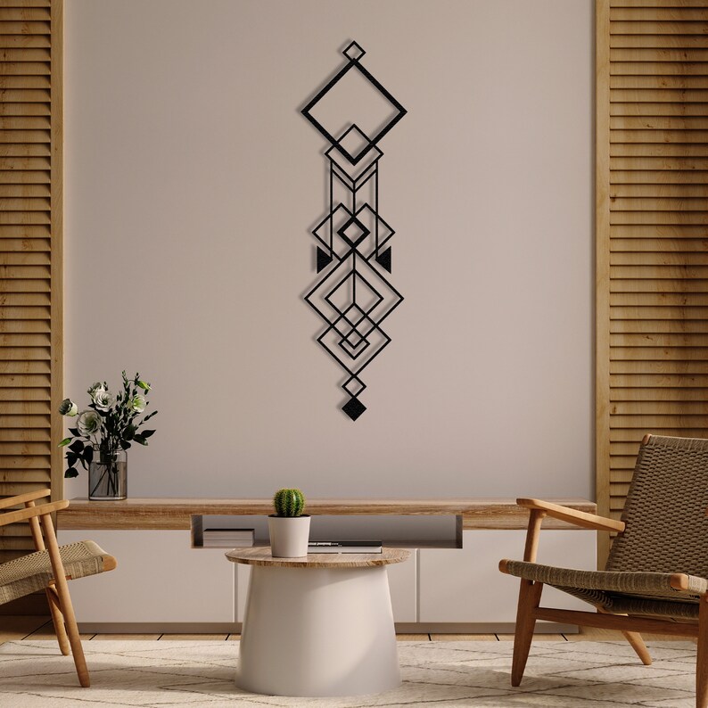 Modern Luxury Style Metal Wall Art Geometric Wall Art Abstract Metal ...